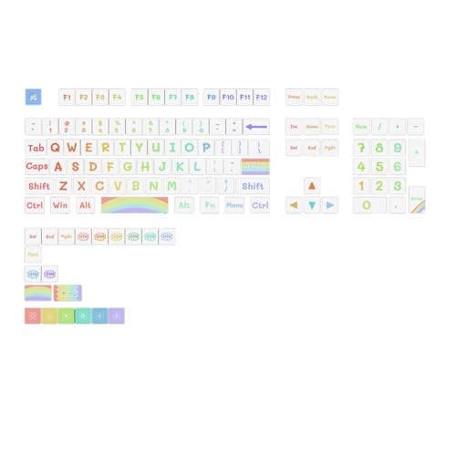 NPXUAMTJ 125Key Regenbogen MDAs Höhe Tastenkappen PBTs Farbstoff Sublimation Tastenkappe Für Mechanische Tastaturen Spiel Tastenkappen Schalter NPXUAMTJ 125Key Regenbogen MDAs Höhe Tastenkappen PBTs Farbstoff Sublimation Tastenkappe Für Mechanische Tastaturen Spiel Tastenkappen Schalter von NPXUAMTJ