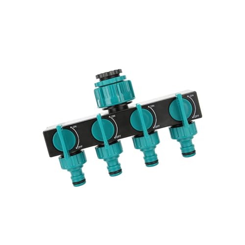 NPXUAMTJ 4 Wege Gartenschlauch Splitterschlauchrohr Wasserverteiler 4 Einzelschalter Wasserhahn Diverter Fassungsverbinder Wassersplitter Für Die Bewässerung von NPXUAMTJ