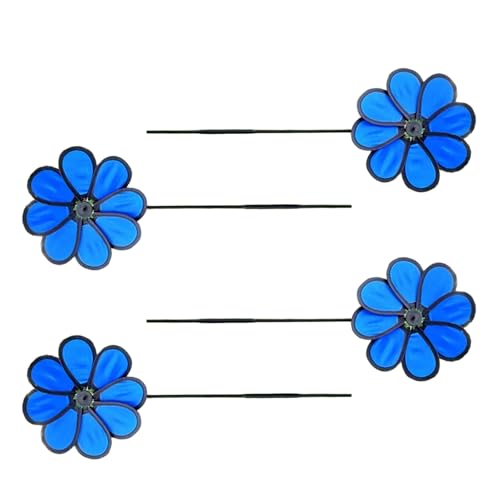 NPXUAMTJ 4pcs Rad Windmühle Outdoor Dekore Rotierende Vogelschutzmittel Vogelbeschreckungsgeräte Für Gartendekoration Ornamente Freien Reflektierende Windmühle Dekore von NPXUAMTJ