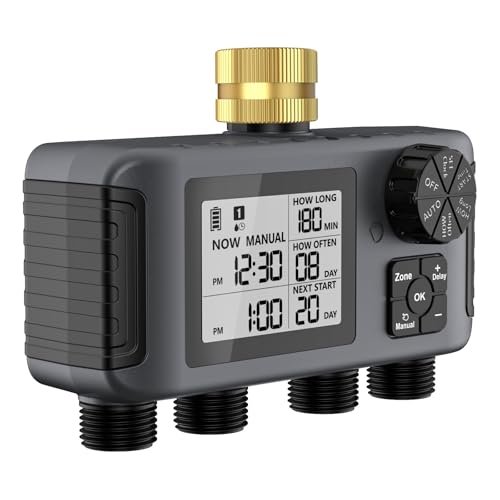 NPXUAMTJ Bewässerung Timer Automatische Wasserversystem Für Gärten Messinganschluss Sprinkler Controller Mit Verzögerungsmodi Mehrer Zonenschlauch Timer von NPXUAMTJ