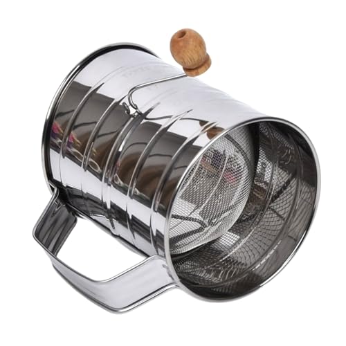 NPXUAMTJ Dauerhaftes Manuelles Mehl Sieb Zum Backpulver Siften In Messskala Rostbezogene Edelstahl Design Ergonomisches Handgriff Backzubehör NPXUAMTJ Dauerhaftes Manuelles Mehl Sieb Zum Backpulver Siften In Messskala Rostbezogene Edelstahl Design Ergonomisches Handgriff Backzubehör von NPXUAMTJ