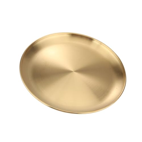 Delicate Edelstahl Runde Servierschalen Set Nonslip Basi von NPXUAMTJ