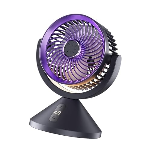 NPXUAMTJ Digital Display USB Wiederaufladbare Desktop Lüfterluftluftkühllüfteratmosphären Nachtleuchte Für Office Desk von NPXUAMTJ