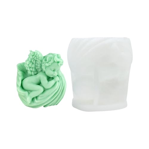 NPXUAMTJ Engelsbaby Kerzenform Silikonmaterial Guss Set Für Seifenschokoladenurlaubshandwerksprojekte Silikonform von NPXUAMTJ
