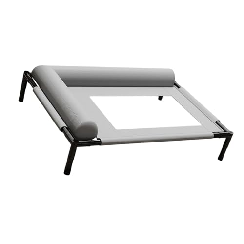 NPXUAMTJ Erhöhtes Hundebett, kühlendes Outdoor-Kinderbett mit Kissen, atmungsaktives Netz, kaubeständig, waschbar, Hängematte für kleine bis mittelgroße Hunde, einfache Montage, Outdoor-Bett mit von NPXUAMTJ