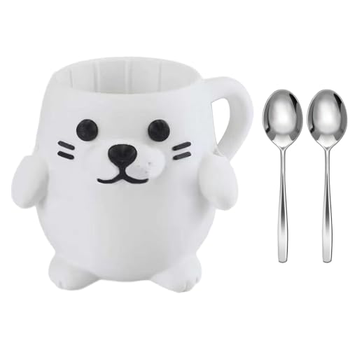 NPXUAMTJ Funny Animal Form Ice Cream Pints ​​Halter Mit Isolierten Hülsengebäuden In Lagerschubladen Und Spoons Dessert Organisatoren Eishalter Mit Gebäuden Löffel Aufbewahrungssteckplatz von NPXUAMTJ