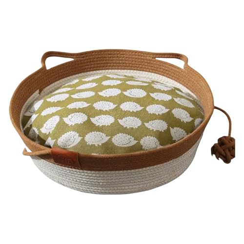 NPXUAMTJ Katzenspielkorbbett Stilvolles Nest Für Kleine Welpen Cartoon Kätzchen Matte Haustier Kratzfest Für Haushaltsbaumwollseilkatzen Mit Ohr NPXUAMTJ Katzenspielkorbbett Stilvolles Nest Für Kleine Welpen Cartoon Kätzchen Matte Haustier Kratzfest Für Haushaltsbaumwollseilkatzen Mit Ohr von NPXUAMTJ