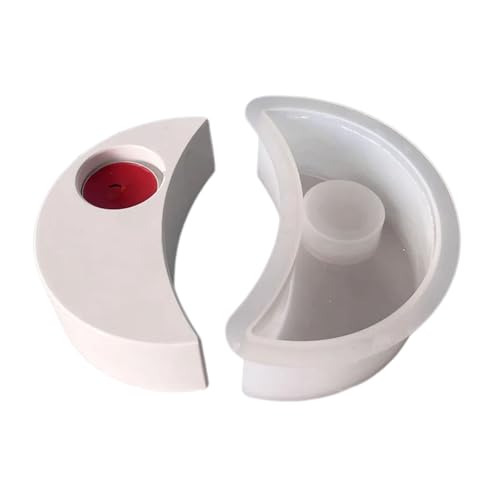 NPXUAMTJ Mondform Halter Formen Gießformen Kerzenständer Silikonformen Mond Teelichthalter Formen Gips Formen von NPXUAMTJ