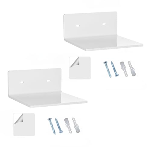 NPXUAMTJ Paar Acryl Wandmontage Regale Raumeeffiziente Heimdekoration Zum Anzeigen Von Fotosbüchern Und Kunstwerkssparen Rettungsmontage Organisatoren von NPXUAMTJ