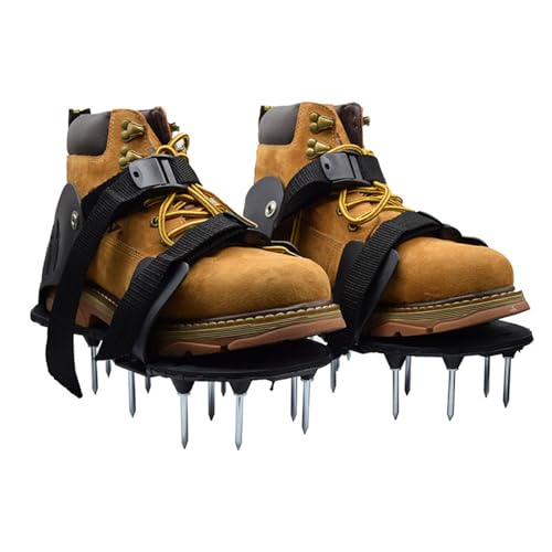 NPXUAMTJ Punktionenresistent Rasenbelüftungsschuhschuhe Mit Verstärkten PVC Konstruktion Und Schnellen Verschlusssystemen Für Landschaftsgestaltung 2PCs Langlebige Rasen Sauerstoffschuhe von NPXUAMTJ