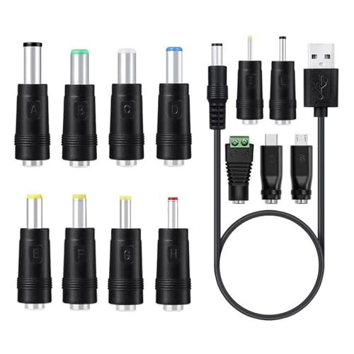 NPXUAMTJ USB Zu DC5521 Stromkabel 5V DC5.5X2.1mm Ladekabel Enthält 13 Tipps Für Kameras Tabletten Und Mehr von NPXUAMTJ
