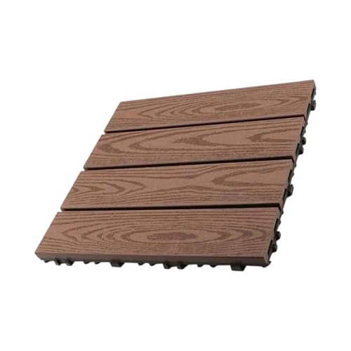 NPXUAMTJ Wasserdichtes Holzböden Fliesen Fade Proof Low Wartungs Verkettungsstreifenfliesen Für Balkon Hinterhof Ineinandergreifende Patios von NPXUAMTJ