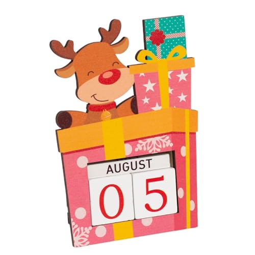 NPXUAMTJ Weihnachtskalender Holzdesign Festival Tischdekoration Countdown Mit Nummerierten Tagen Weihnachtskarte Countdown Holz von NPXUAMTJ