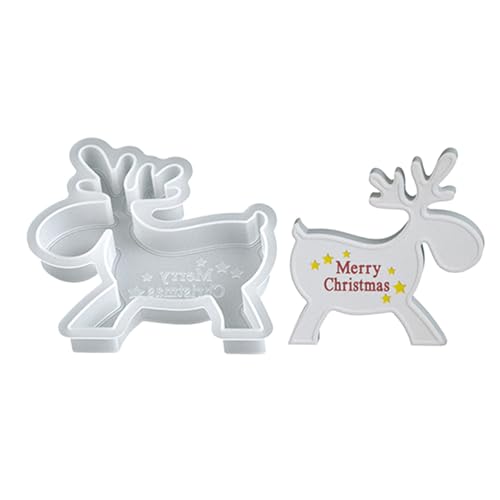 Praktische Weihnachtsthema Kerzenform Mit Detailliertem Design Skulpturformen Zum Erstellen Von Einzigartigen Und Harzkunst Weihnachtsstern Rentier Silikonform von NPXUAMTJ
