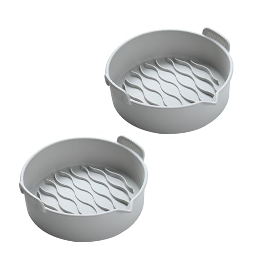 Set Von 2 Silikonlinern Silikontöpfe Liner Luft Frittierschale Silikonluft Frittierkorb Luft Frittierzubehör Zum Kochen von NPXUAMTJ