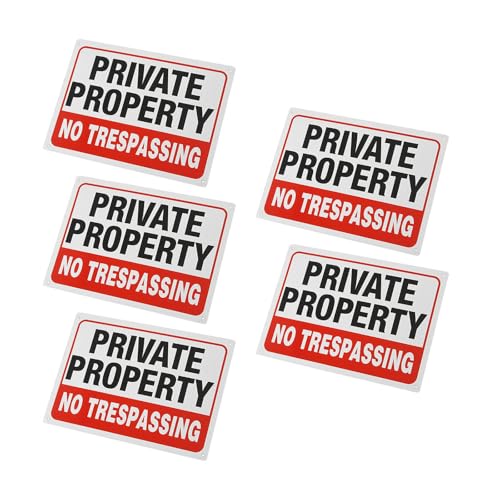 Set Von 5 Aluminium Nicht Übertrieben Hofschild Für Die Sicherheit Zu Hause Und Die Privatsphäre Einfache Installation Wand Oder Zaun von NPXUAMTJ