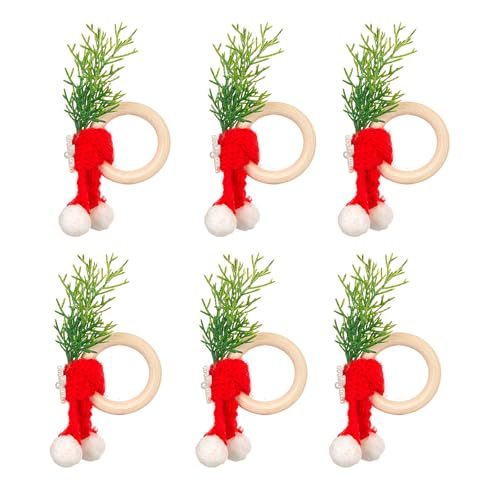 Set Von 6 Serviettenschnallen Dekorative Serviette Ringe Serviettenhalter Weihnachtsfest Tischdekorationen Für Hochzeitsbankette von NPXUAMTJ