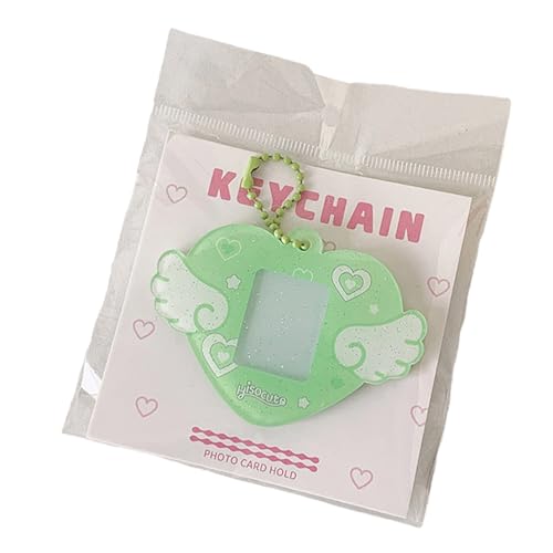 Tragbare 1 Zoll Fotohalter Photokardhalter Mit Keychain Heart Wing Hard Card Ordner Für Studentenbüroarbeiter von NPXUAMTJ