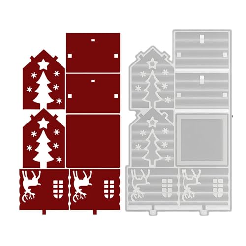 Wiederverwendbare Lebensmittelqualität Silikon Urlaub Weihnachtshausform Für Seifenharzkreationen Candlehouse Handwerk Modulares Weihnachtsdorf Silikonform von NPXUAMTJ