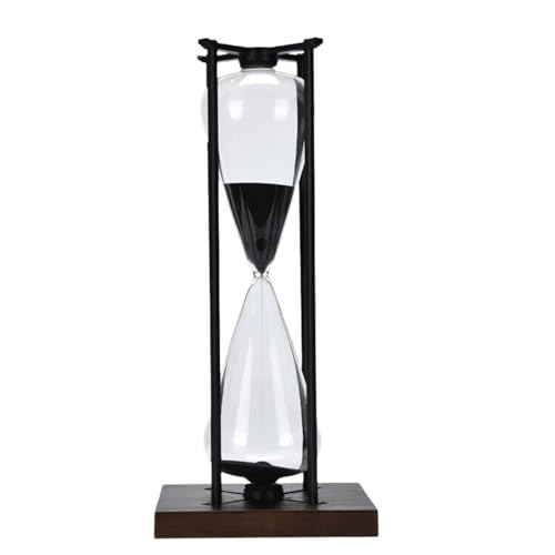 Schwarz Oder Weißer Eisen Sandglas Timer Klassischer Sanduhr Timer Mit Schwarzem Oder Weißem Sand Für Küchen Und Studiengebrauch von NPYQ