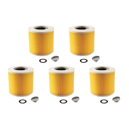 A97G 5X Luftstaubfilterbeutel, Kompatibel Mit Karcher, Staubsauger-Teilekartusche, HEPA-Filter WD2250 WD3.200 MV2 MV3. von NQBUJEQOD