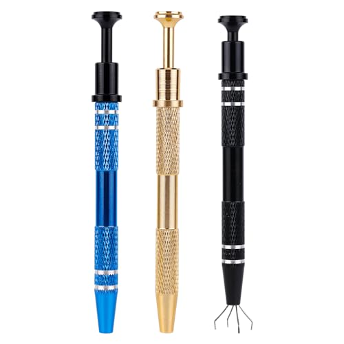 3stk Piercing Kugelgreifer, Schmuck Greifer Aluminiumlegierung 4-Klauen-IC-Chip-Aufnahmewerkzeug für Kleinteile Perlenschmuck-Herstellungswerkzeug-Zubehör von NQEUEPN