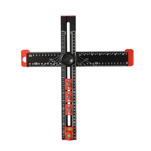 4-In-1-Bohrpositionierlineal, Hochpräzises Winkellineal Verstellbares T-Quadratlineal 40 cm Markierungslehre Holzbearbeitungswerkzeug 4-In-1-Bohrpositionierlineal, Hochpräzises Winkellineal Verstellbares T-Quadratlineal 40 cm Markierungslehre Holzbearbeitungswerkzeug von NQEUEPN