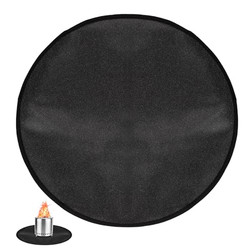 50,8cm Feuerstellenmatte für Schreibtisch, Rund Feuerfeste Matte Feuerfeste Grillunterlage Feuerfeste Matte Kamin 3-Lagig Waschbar Grill Schutzmatte für Outdoor Grill von NQEUEPN