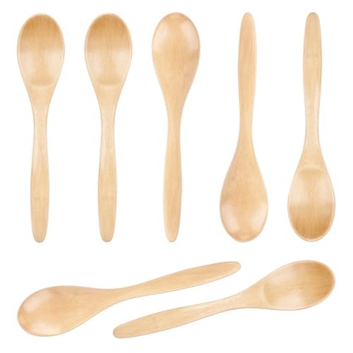 7 Stück Kleine Holzlöffel, 14,5cm Glatt Holzlöffel zum Essen Honiglöffel Teelöffel aus Holz Servierholzlöffel für Den Täglichen Gebrauch Kaffee Kochen Rühren 7 Stück Kleine Holzlöffel, 14,5cm Glatt Holzlöffel zum Essen Honiglöffel Teelöffel aus Holz Servierholzlöffel für Den Täglichen Gebrauch Kaffee Kochen Rühren von NQEUEPN
