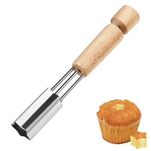 Cupcake-Ausstecher, Cupcake-Lochschneider Füllen wiederverwendbar Cupcake-Lochstanzer Cupcake-Loch-Werkzeug Cupcake-Loch-Werkzeug Gebäck-Ausstecher Backen Füllen Dekorieren (Sternform) von NQEUEPN