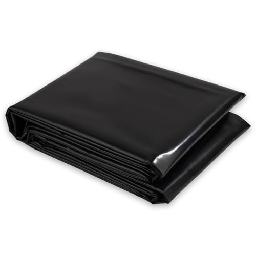 NQEUEPN 2,13 x 3,05 m Teichfolie, 0,2 mm Dicke HDPE Teichfolie Fischteichfolie Teichset für den Außenbereich für Kleine Teiche im Freien Springbrunnen Gartenwasserfall (Schwarz) von NQEUEPN