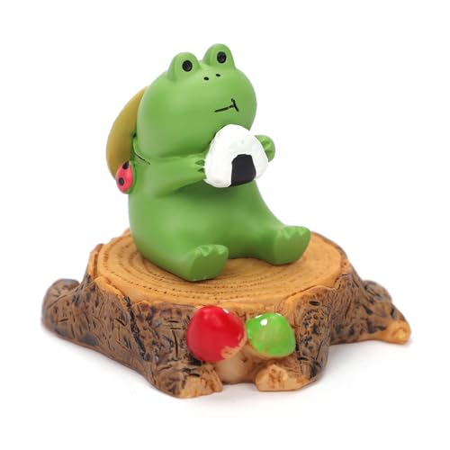 NQEUEPN 2St Miniatur Figuren Frosch, Lustig Frosch Figuren Deko Niedlich Frosch Skulptur Sammlerstücke Miniatur Frosch für Draußen Garten Schreibtisch Geschenke für Froschliebhaber von NQEUEPN