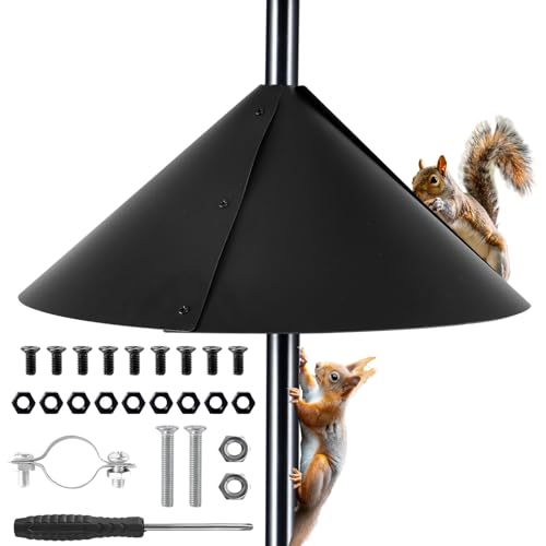 NQEUEPN Eichhörnchen Schutz, 45cm Großer Umlaufender Kunststoff Eichhörnchen Schutz für Vogelhäuschen und Stangen, Schützt Hängende Vogelhäuschen und Stangen NQEUEPN Eichhörnchen Schutz, 45cm Großer Umlaufender Kunststoff Eichhörnchen Schutz für Vogelhäuschen und Stangen, Schützt Hängende Vogelhäuschen und Stangen von NQEUEPN