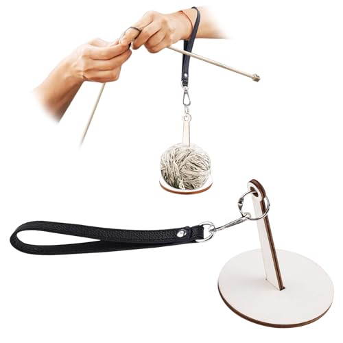 Tragbarer Handgelenk Garnhalter, Handgelenk Garnknäuelhalter Ständer Holz Mini Garnhalter mit Handgelenkschlaufe Holz Garnhalter Verhindert Verheddern und Fehlausrichtung für Strickzubehör Tragbarer Handgelenk Garnhalter, Handgelenk Garnknäuelhalter Ständer Holz Mini Garnhalter mit Handgelenkschlaufe Holz Garnhalter Verhindert Verheddern und Fehlausrichtung für Strickzubehör von NQEUEPN