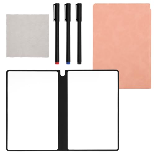 Wiederverwendbares Notizbuch, Abwischbares Notizbuch 24x16,5cm Tragbares Trocken Abwischbares A5-Notizbuch Löschbares Notizbuch Trocken Abwischbar für Büro Geschäft Zuhause (Rosa) von NQEUEPN
