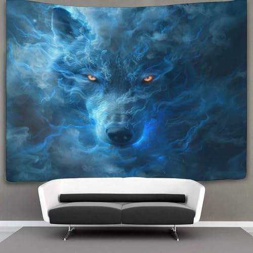 NQHXLRUDC 3D Druck Wolf Wandteppiche Poster Ornament Wandbehang Wandteppich Wanddeko Wandbehang Für Wohnzimmer Schlafzimmer Wohnheim Dekor Tapisserie 180cmx230cm von NQHXLRUDC