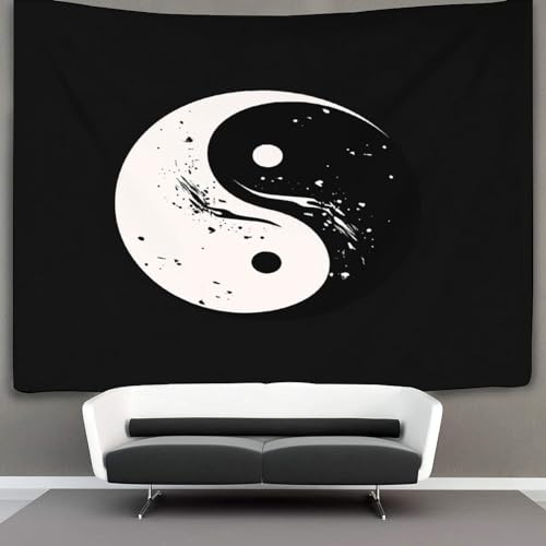 NQHXLRUDC 3D Druck Yin Yang Bagua Wandteppiche Poster Ornament Wandbehang Wandteppich Raumteiler Vorhang Für Wohnzimmer Schlafzimmer Tapisserie 100cmx150cm von NQHXLRUDC