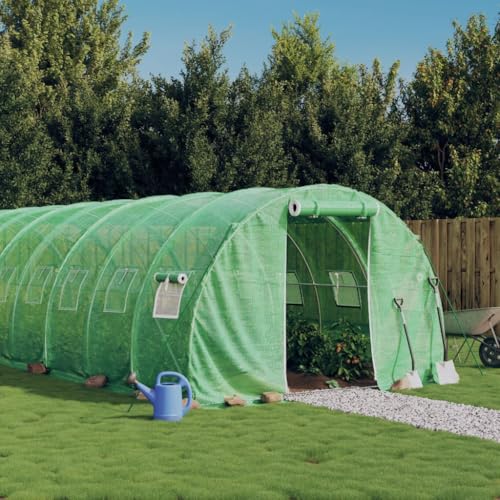 Artikelgewächshaus mit Stahlrahmen grün 36m 12x3x2m Rasen & Garten Gartenarbeit Gewächshäuser von NQJIBUE