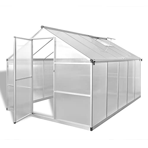 Artikelverstärktes Aluminium Gewächshaus mit Fundamentrahmen 7,55 m,Rasen & Garten,Gartenarbeit,Gewächshäuser von NQJIBUE