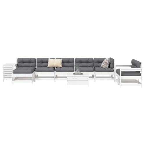 NQJIBUE 10-teiliges Garten-Sofa-Set, weißes Massivholz, Kiefer, Outdoor-Möbel-Sets NQJIBUE 10-teiliges Garten-Sofa-Set, weißes Massivholz, Kiefer, Outdoor-Möbel-Sets von NQJIBUE