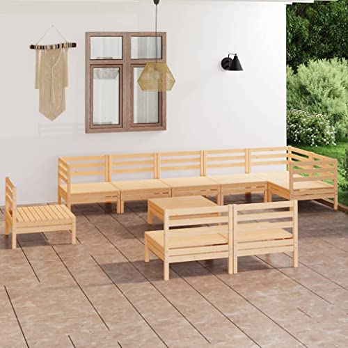 NQJIBUE 10-teiliges Gartenmöbel-Set aus massivem Kiefernholz NQJIBUE 10-teiliges Gartenmöbel-Set aus massivem Kiefernholz von NQJIBUE