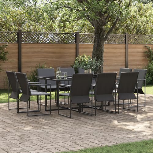 NQJIBUE 13-teiliges Garten-Esszimmer-Set mit Kissen aus Stahl und TextileneOutdoor-Sets von NQJIBUE