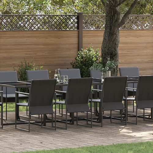 NQJIBUE 18-teiliges Garten-Esszimmer-Set mit Kissen aus Stahl und TextileneOutdoor-Sets von NQJIBUE