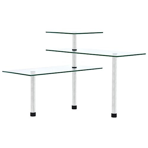 NQJIBUE 3-stöckiges Eck-Küchenregal aus gehärtetem Glas von NQJIBUE