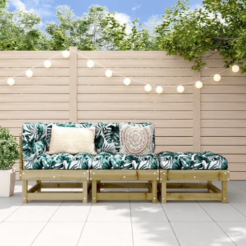 NQJIBUE 3-teiliges Garten-Lounge-Set, imprägniertes Kiefernholz, Sitzgelegenheit für den Außenbereich, Sektionalsofa-Einheiten im Freien NQJIBUE 3-teiliges Garten-Lounge-Set, imprägniertes Kiefernholz, Sitzgelegenheit für den Außenbereich, Sektionalsofa-Einheiten im Freien von NQJIBUE