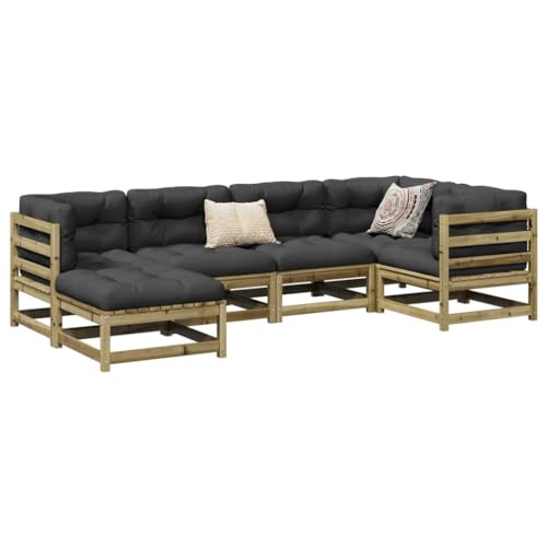NQJIBUE 6-teiliges Garten-Sofa-Set, imprägniertes Kiefernholz, Outdoor-Möbel-Sets NQJIBUE 6-teiliges Garten-Sofa-Set, imprägniertes Kiefernholz, Outdoor-Möbel-Sets von NQJIBUE