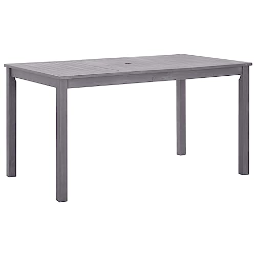 NQJIBUE ARTIKEL-Gartentisch Grau Waschung 140x80x74cm Akazienholz Outdoor Tische von NQJIBUE