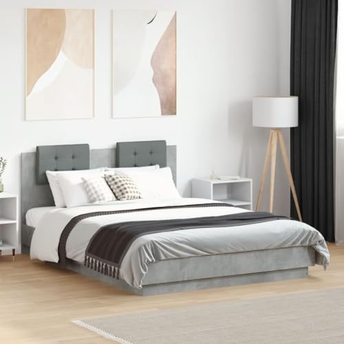 NQJIBUE Artikel-Bettgestell ohne Matratze Beton Grau 135x190 cm Doppelbett Betten & Zubehör Betten & Bettrahmen NQJIBUE Artikel-Bettgestell ohne Matratze Beton Grau 135x190 cm Doppelbett Betten & Zubehör Betten & Bettrahmen von NQJIBUE
