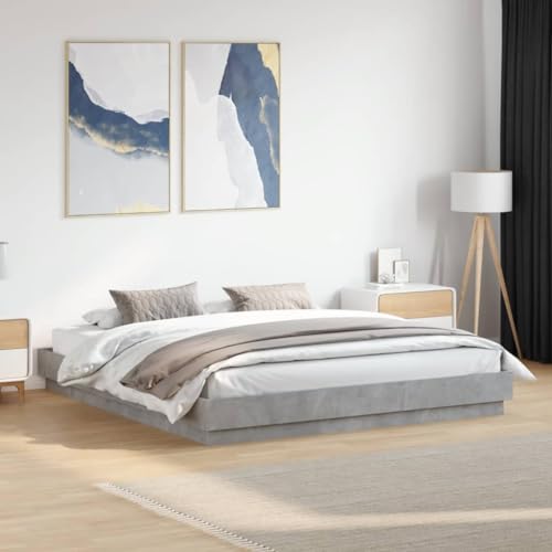NQJIBUE Artikel-Bettgestell ohne Matratze Beton Grau 180x200 cm Super King Betten & Zubehör Betten & Bettrahmen NQJIBUE Artikel-Bettgestell ohne Matratze Beton Grau 180x200 cm Super King Betten & Zubehör Betten & Bettrahmen von NQJIBUE
