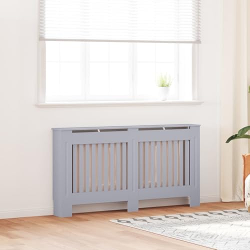 NQJIBUE Artikel-Radiatorabdeckung Anthrazit 152x19x81,5cm MDF Haushaltsgerätezubehör Heizkörper Zubehör von NQJIBUE